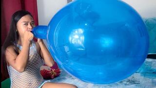 Sexy Camylle Kisses Licks Spits On And Blows To Pop 2 Balloons And A Condom