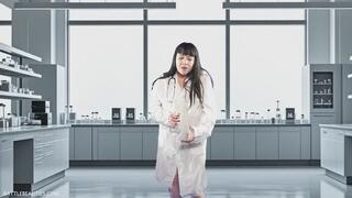 this scientist turned into a GIANTESS