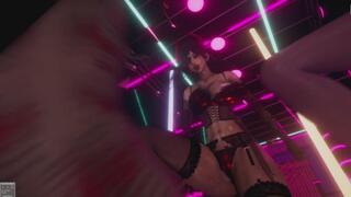 b023 Three women whipping human slaves in pov