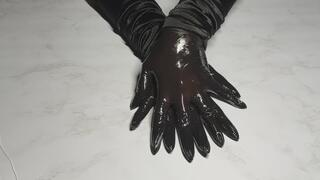 Latex Gloves and Oil Play
