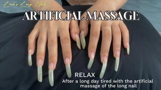 Artificial massage with super long and beautiful nails | LINH'S LONG NAIL | CRAZY ABOUT LONG AND NATURAL NAILS