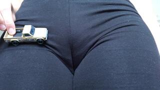 my giantess stepsister puts a pick up toy car in her pussy and masturbates the tiny toy car fits comfortably in her pussy because there is a big parking space inside in 4k