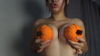 Indian stepbrother is waiting for autumn so he stuffs food in his face and quickly eats a french fry so he doesn't feel fat in 4k