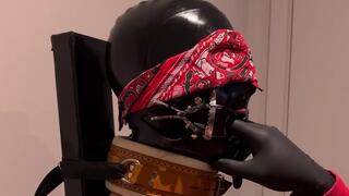 Hooded twink gagged and throat fucked