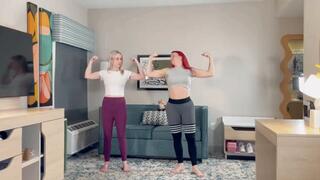 Allegra Cee and Catherine Foxx lift each other HIDEF