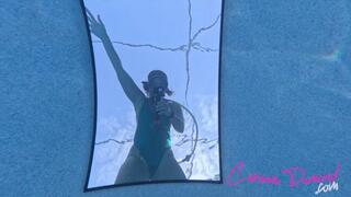 Carissa in the new Wicked Weasel suit with mirror play and scuba