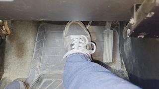 Short drive in old skate shoes