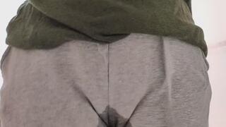 Quick Grey Sweatpants Wetting