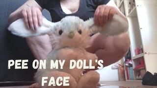 Pee on my doll's face
