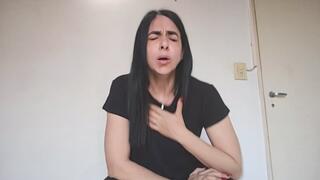 Exciting hiccup fucking my dildo