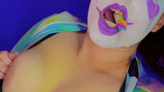 I Gave a Blowjob to a Confetti Dildo… And It EXPLODED In My Mouth (POV Clown Fun)