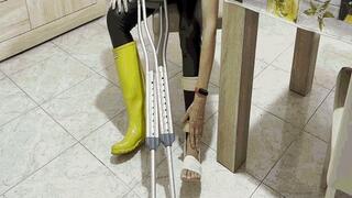 My hard day on crutches-6 AVI