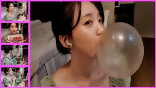 Reading a Book and Blowing Big Bubbles