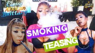 Watch Me Now – African Goddess Brittany in Smoking Fetish - Lingerie
