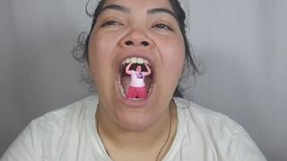 The huge giantess did it again and wants to swallow you.