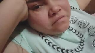 The fat girl's yawn is contagious.