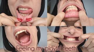 Feeling my playful teeth