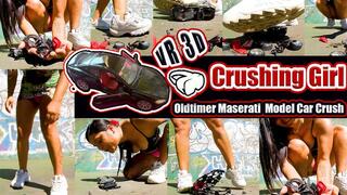Virtual Reality VR 3D - Maserati Total Crush with Fila Sneaker barefoot in my sweaty Fila Sneaker, destroyed, kicked, trampled, crushed, smashed, crushed, Crushing Trample Crush Video cars
