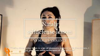 Nataly selfdefense lesson VS male's viol