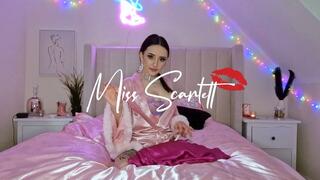 Scarlett's pink satin kimono pillow fuck