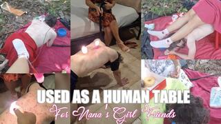 “Thank You For Sharing Your Dog” — Slave Boy Used as Table for Mistresses Dining and Dripping Hot Wax - 720p