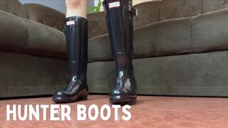 hunter boots walking