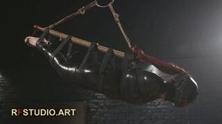 Bora - Total Mummification and Suspension with Ballgag, Hood, and Nosehook (UHD 4K MP4)