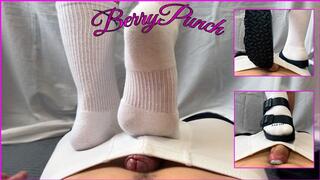 Massage And Trampling Cumshot - Cock Trampling - Sockjob - CBT - Shoejob - 1080HD