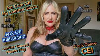 Lady Nina Birch - New Leather Gloves Unwrap JOI