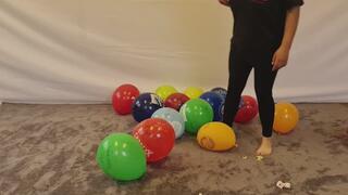 Barefoot stomping printed Balloons