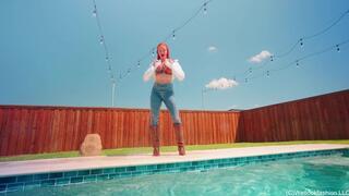 Krispeachi takes her First Ever Fully Clothed Swim in a Winter Outfit