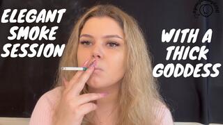 Elegant Smoke Session With A Thick Goddess