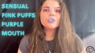 Sensual Pink Puffs Purple Mouth