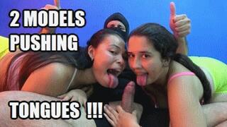 TONGUE FETISH BLOWJOB 250830BF2 SARAI + JUDY 2 MODELS PUSHING HARD WITH TONGUE WHILE SUCKING COCK (COMPLETE) + FREE SURPRISE SHOW (LOWDEF SD MP4 VERSION)