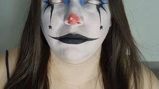 Clown girl eyes rolling