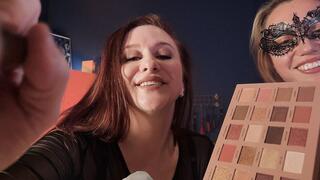 Be Our Girlfriend: Miss S and I transform you into the perfect girlfriend by caging your tiny cock, dressing you in lingerie, and applying pretty makeup