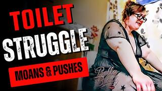 Toilet Struggle Moans & Pushes by Bella Blast