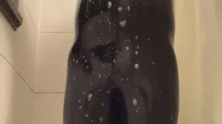 Getting out of a Tight Catsuit in the Shower