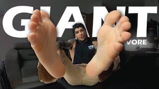 (POV) A giant alien Macabreink with a forked tongue and eyes black plays with a small human at his desk and ends up being eaten