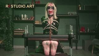 Darina - A Tickle Toy - Catsuit, Toe Press, Ballgag, Blindfolds and Nosehook (FULL HD MP4)