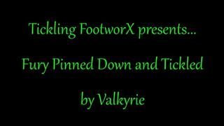 Fury Pinned Down and Tickled by Valkyrie