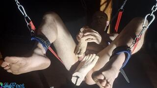 Puppy Cage Sling Footjob HD