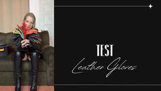 testing leather glove in boots