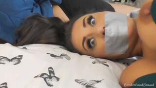 Bella & Valentina in: "Mmmrrmmpphhh! Weerrrr iiinnn eeeerree!!!" Gorgeous Pin-Up Reporters Beauties Writhe Bound & Gagged Behind the Locked Door! (HD)