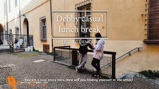 Debby casual lunch break collegue's demolition