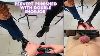 Lytta and Mia Luxx - Sexy Dominant Double Boots Shoejob - Pervert Punished by Sexy Boots CBT & Shoejob Until He Cums POV - FOOTJOB - SHOEJOB - BOOTS - FOOT DOMINATION - FEMALE DOMINATION - FEMDOM - CBT - CUMSHOT - BALLBUSTING - POV - FOOT WORSHIP -