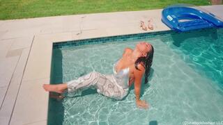 Iris gets Wet in White and Silver