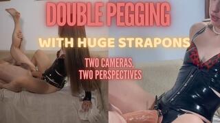 Double Pegging with Huge toys - with MahoganyQen