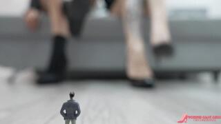 "Micro slave under the shoes and feet of giantesses Alice and Sarah | POV" - 4K