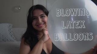 BLOWING UP CLEAR LATEX BALLOONS